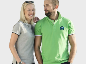 Basic polo met accentstreep